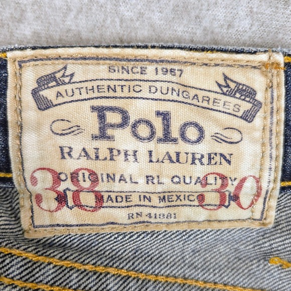 Polo Ralph Lauren Jeans Authentic‎ Dungarees Denim Pants Relaxed Fit 38x30 - Picture 3 of 8